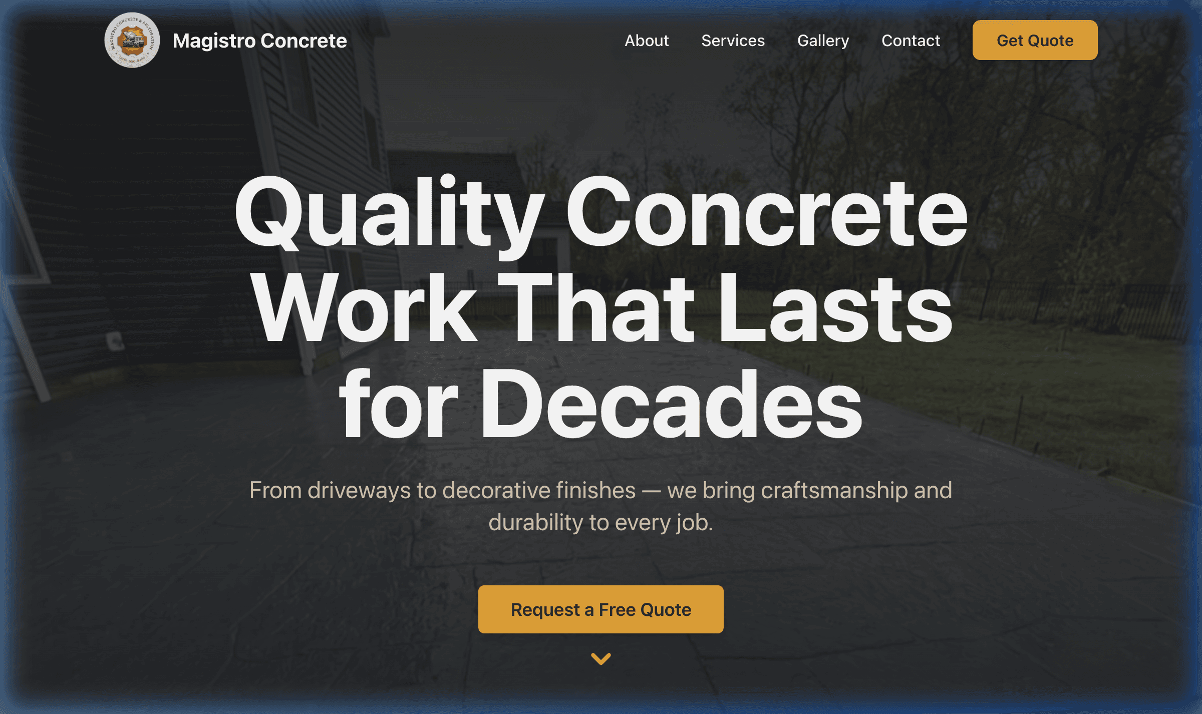 Magistro Concrete website built by Elev8 Digital