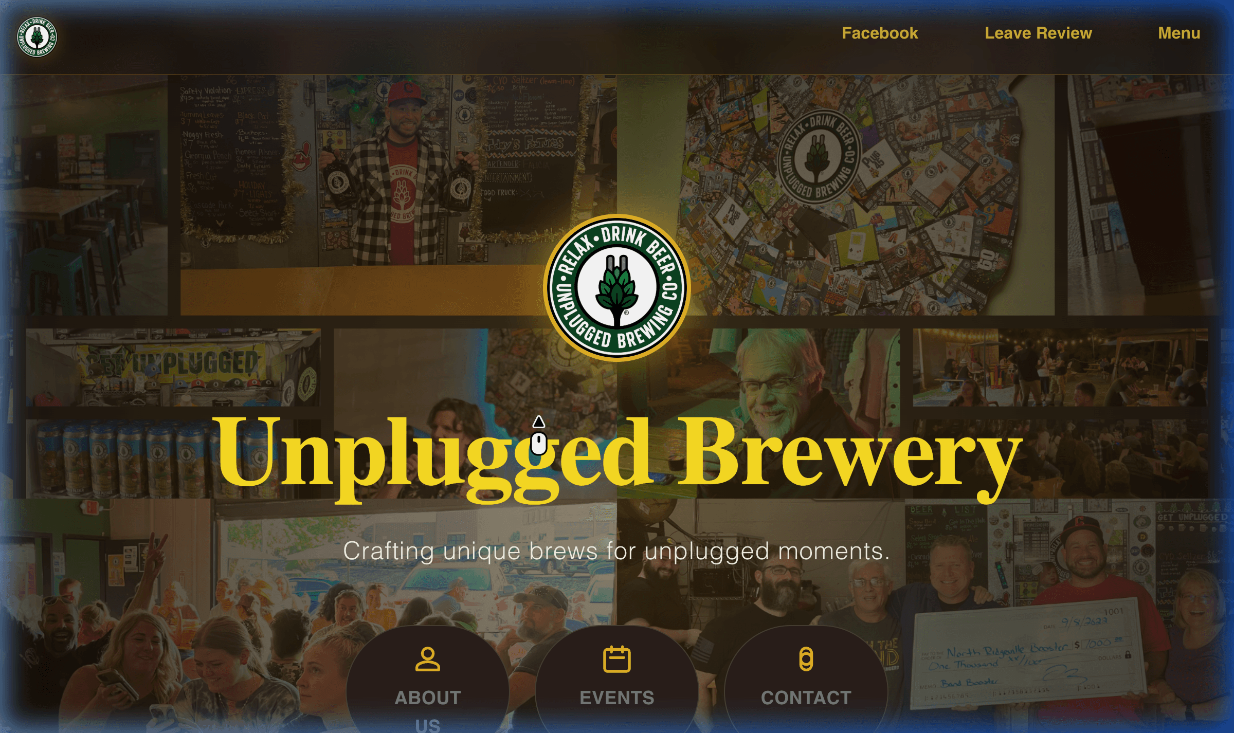 Unplugged Brewing Co website built by Elev8 Digital