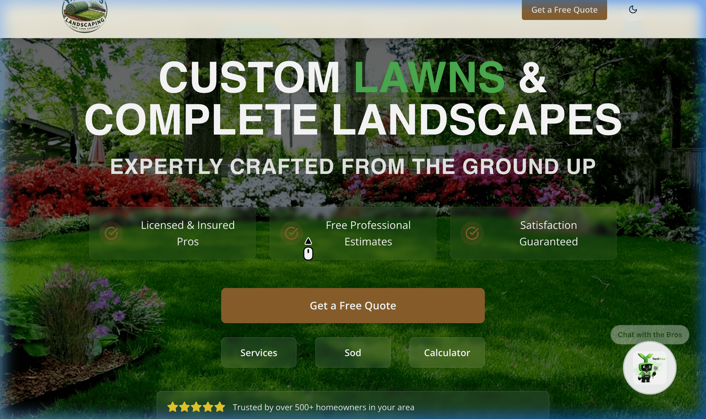 Yard Brothers website built by Elev8 Digital